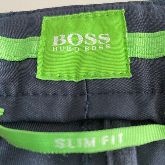 Hugo Boss Hakan5 Slim Fit Green Label 100% Poly Activewear Pants Navy Sz 36R - Picture 10 of 15